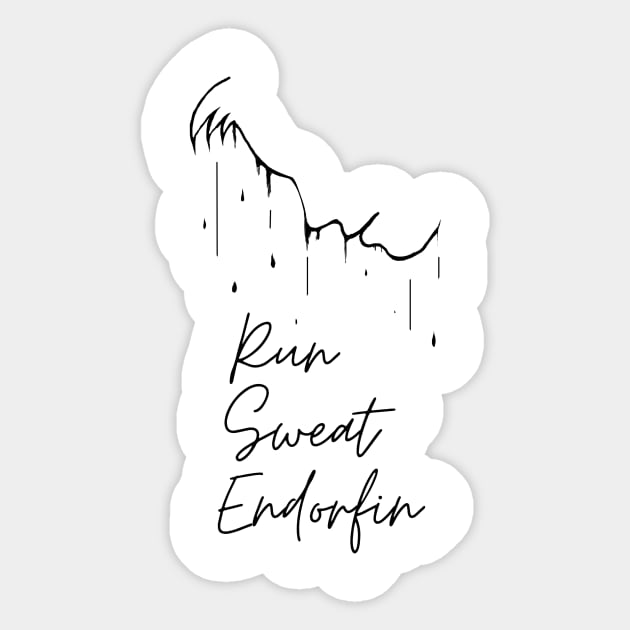 run sweat endorphin Sticker by Wirrr4U